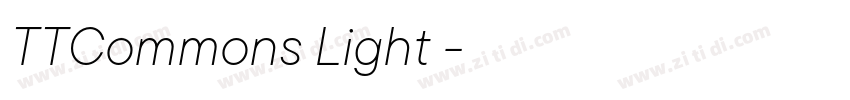 TTCommons Light 亮体字体转换